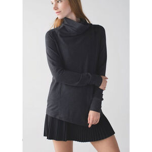 LULULEMON Athletica Coast Wrap II Jacket Heathered Black Size 2 Charcoal